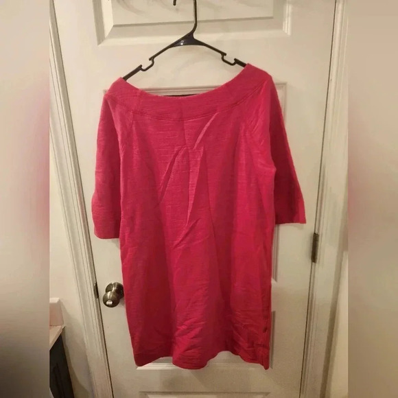 Lilly Pulitzer Pink Knit Dress Nwot Size L Short Sleeved Midi #M612 - Picture 3 of 5